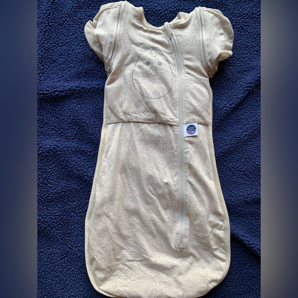 Nested Bean Zen One Weighted Transition Swaddle, Size Small, in color “Sand”